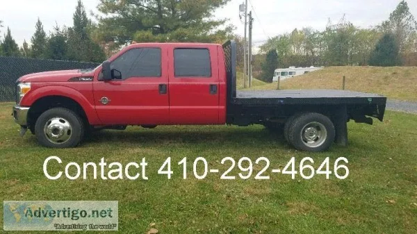 2012 Ford F-350 Crew Cab 4x4 Diesel Flatbed Truck