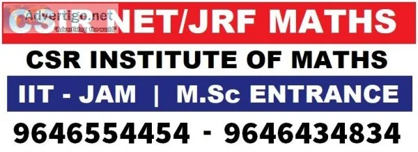 CSIR NET MATHEMATICSGATEIAS JAMMSc Ent Coaching Chandigarh