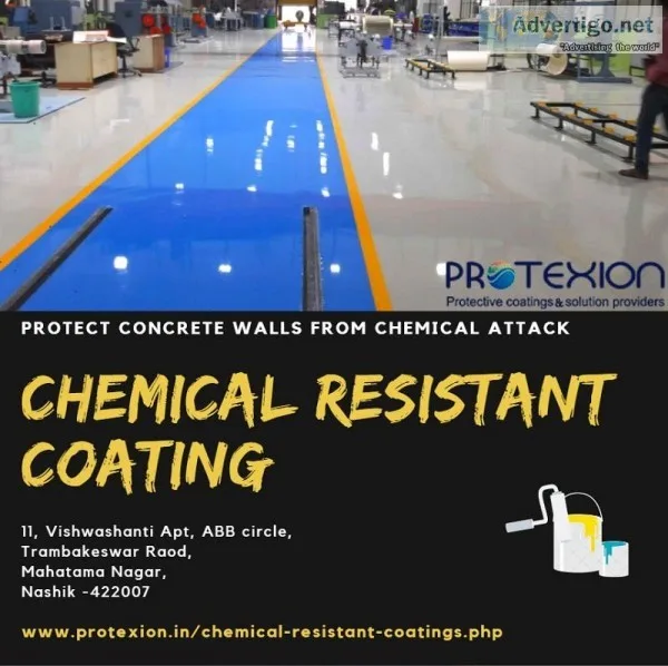 Chemical Resistant Coating to Protect Concrete Floor Walls from 