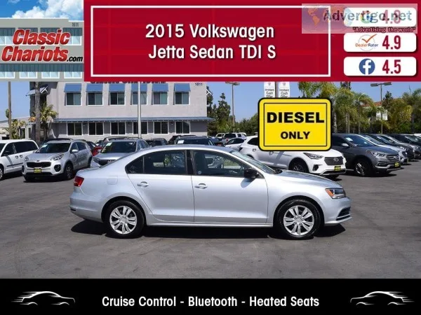 Used 2015 VOLKSWAGEN JETTA SEDAN TDI S for Sale in San Diego - 2