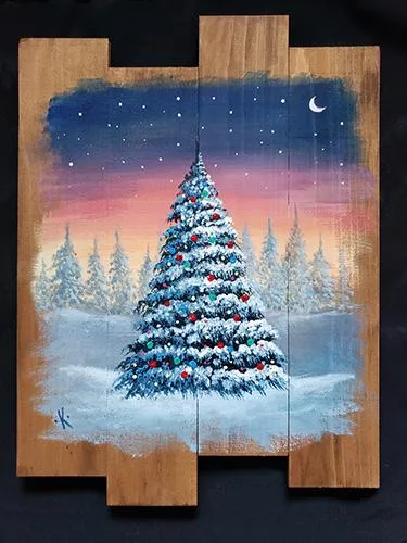 Folsom Studio 126 Snowy Christmas Tree NEW PAINTING