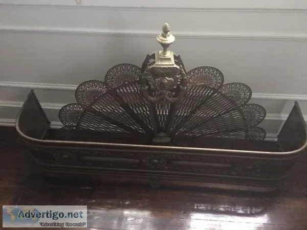 Antique Brass Fireplace set