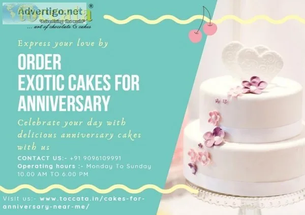Order Exotic Cakes for Anniversary Online
