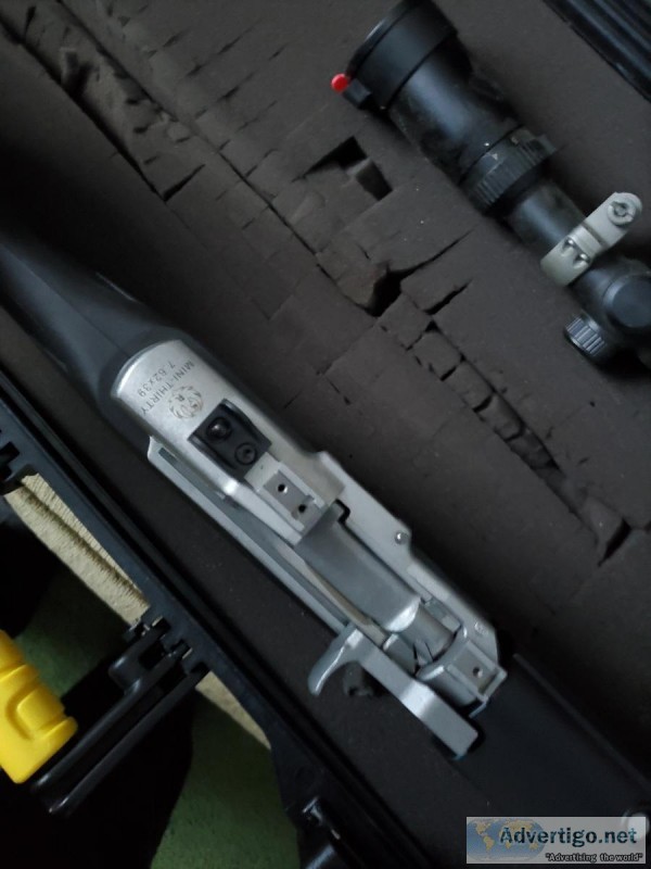 Ruger Mini 30 with Case Scope and 2 7.62 magazines and rounds