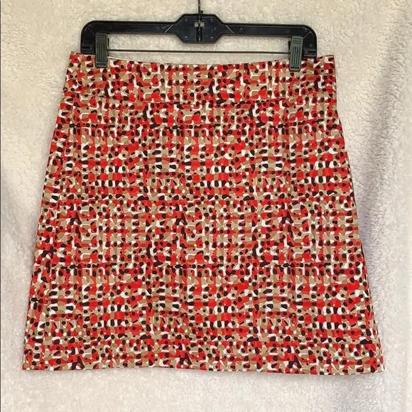 Ann Taylor A Line Skirt Colorful Size 8 Petite NEW