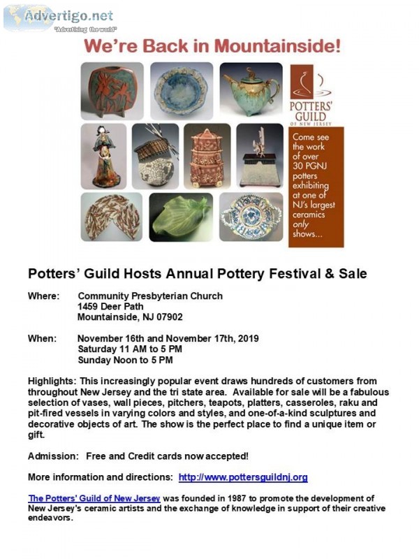 Potters Guild Annual Fall Pottery Festival and Sale