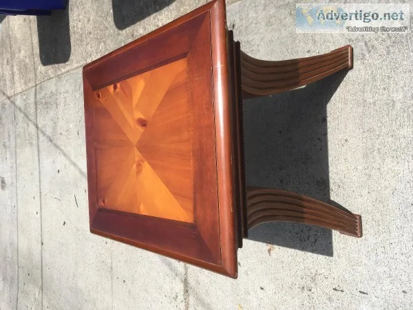 Wood In-laid End Tables