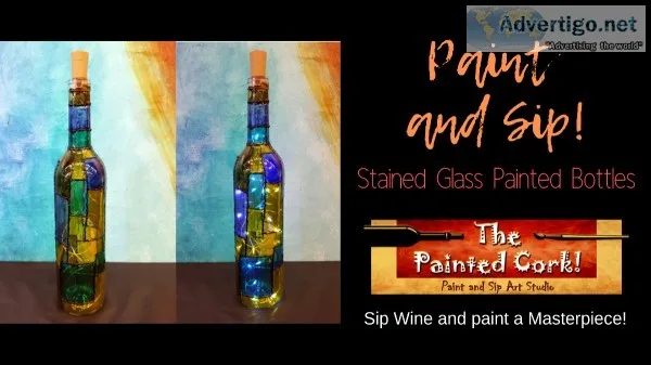 Sacramento Studio 128 Stained Glass Painted Bottles  Ages 21 and