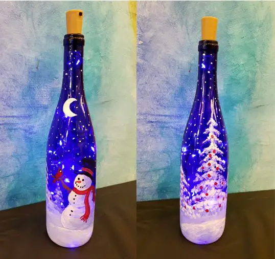 Sacramento Studio 1214 Winter Wonderland  Bottle Painting with F