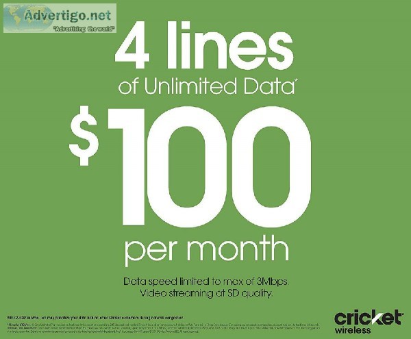 GET 4 FREE PHONESWHEN  YOU SWITCH TO CRICKET . 100 PER MONTH