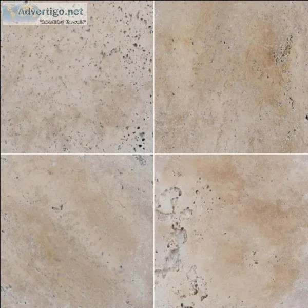 Tuscany Walnut 6x6 Tumbled Travertine Paver