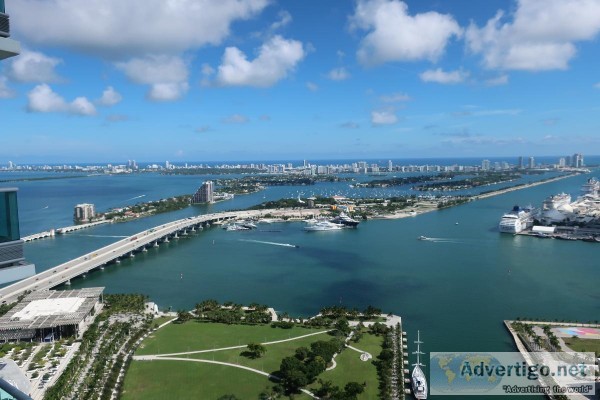 Miami Florida luxury and Gorgeous  Condo with Direct Water View 