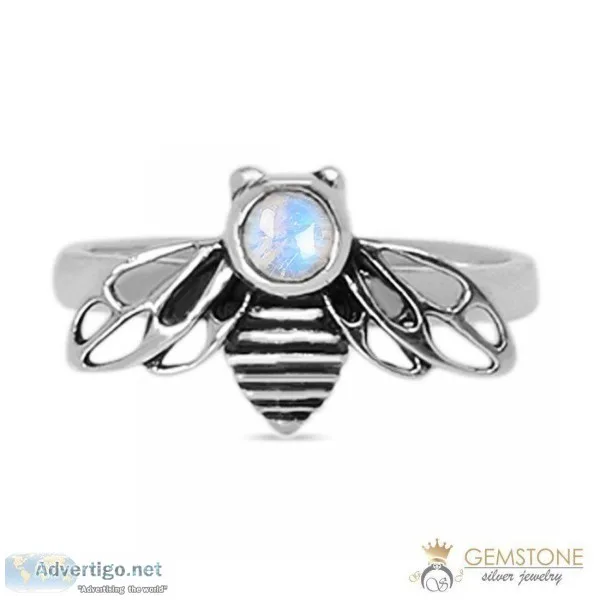 Moonstone Ring-Piccola Bee