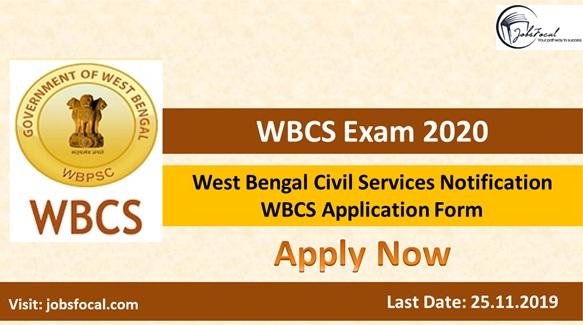 WBCS Exam 2020 Eligibility Notification Civil Services Applicati