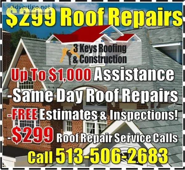 299 Roof Repair  Roofing Company  Roofer in Cincinnati