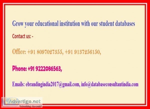 Grow your educational institution with our student databases