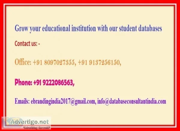 Grow your educational institution with our student databases