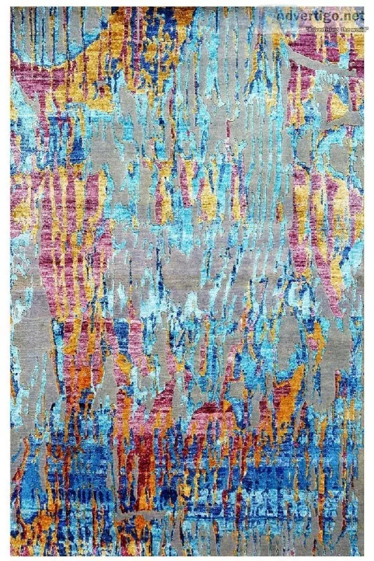Sky Rainbow Modern Wool Carpet
