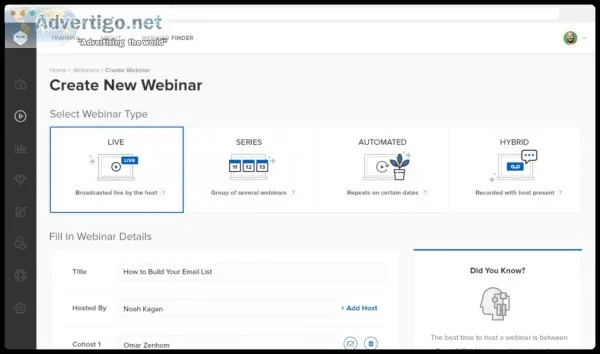 CAN YOU CREATE A WEBINAR IN 10 SECONDS