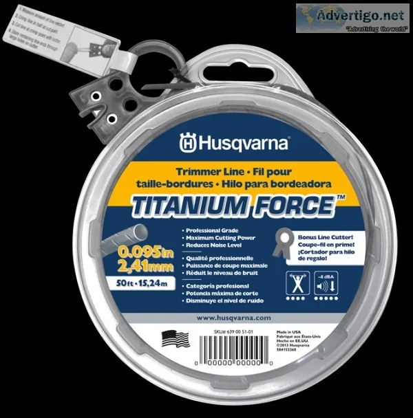 Husqvarna Titanium Force&trade Trimmer Line .095&quot x 50 