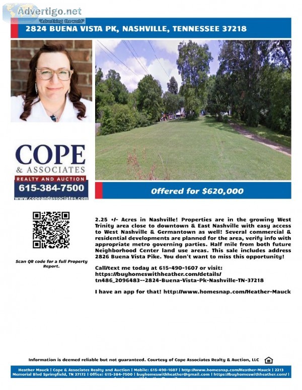 2.25   - Acres in Nashville Hot West Trinity Neighborhood