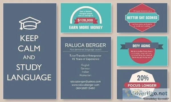 Italian German and Romanian Tutor