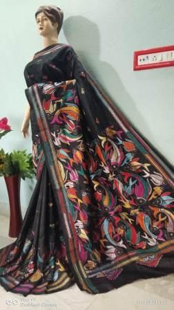 Katha Stitch On  Pure Bangalore Silk with Silk Marg Tag