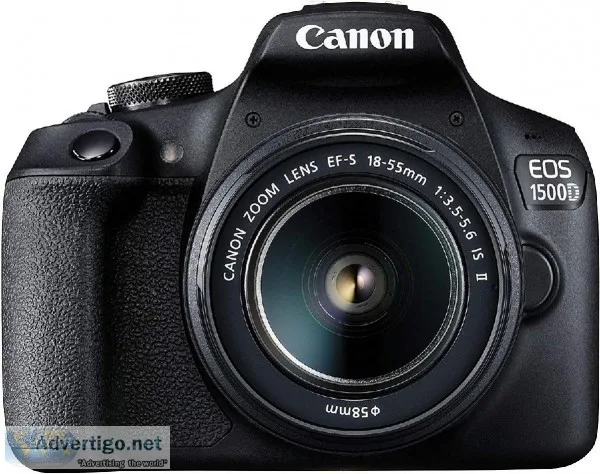 Canon EOS 1500D 24.1 Digital SLR Camera (Black) with EF S18-55 i
