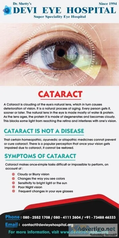Discover the advanced Cataract Surgery in Whitefield
