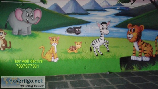 cartoon wall Art Design in Hyderabad