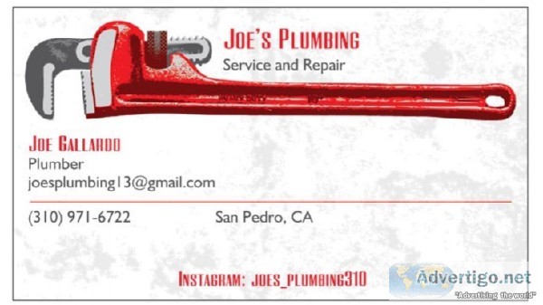 Joes plumbing service and repair