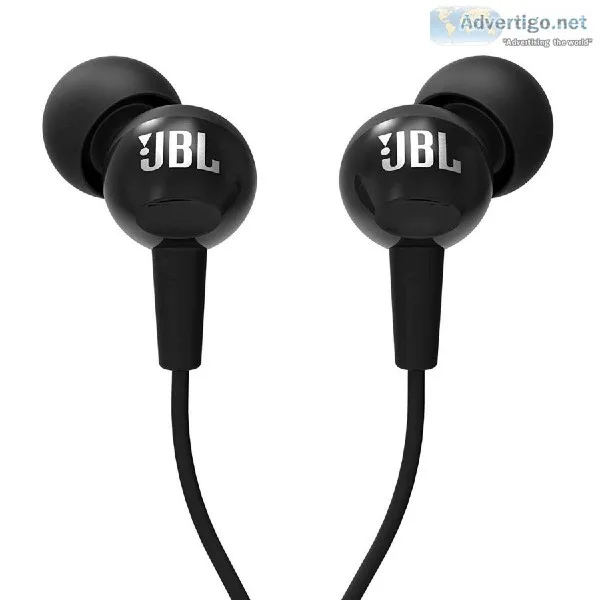 JBL C100SI In-Ear Headphones with Mic (Black)