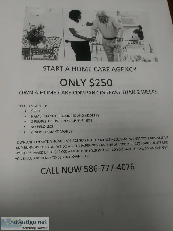 OPEN YOUR OWN HOME CARE AGENCY
