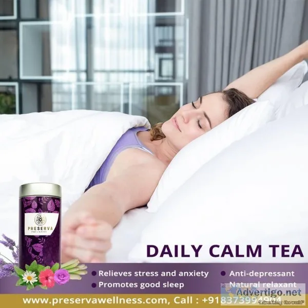 Ayurvedic Tea For Stress Relief  Daily Calm Tea  Preserva Wellne