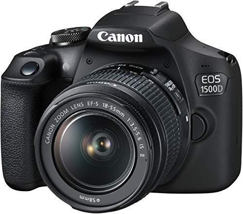 Canon EOS 1500D 24.1 Digital SLR Camera (Black) with EF S18-55 i