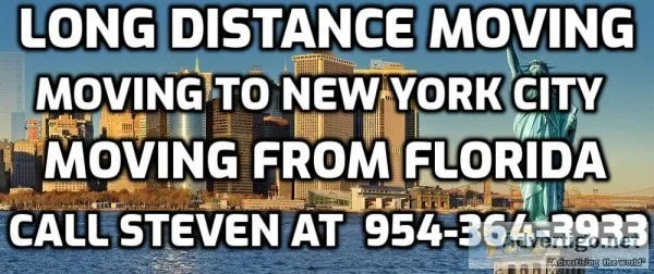 Long Distance Relocation to New York From Miami Florida Call 954