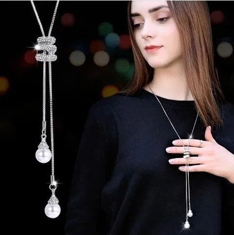 Shop for Simulated Pearl Chain Necklaces ShoppySanta