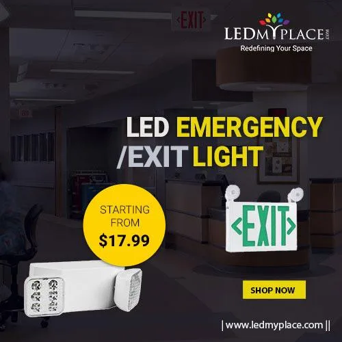 Use LED Emergency Light For Safe Exit at Your Office