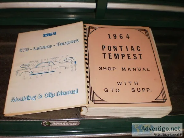 1964 Pontiac Tempest Shop Manual with GTO Supp. WITH GTO SUPP. M