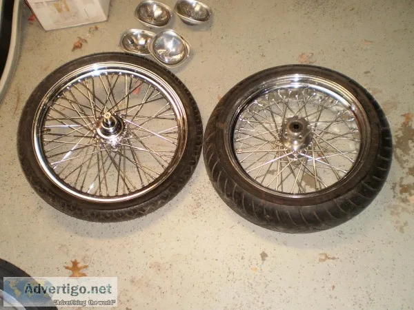 21&quot  18&quot  Wheels Set Hub Rims MOTORCYCLE CHOPPER CUSTOM 