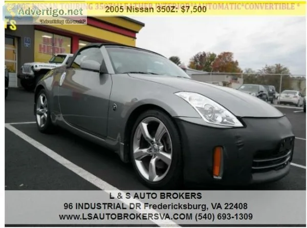 2005 NISSAN 350ZAUTOMATICCON VERTIBLELEATHERN ICE AND CLEAN