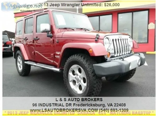 2013 JEEP WRANGLER UNLIMITED4X4SA HARALOW MILES