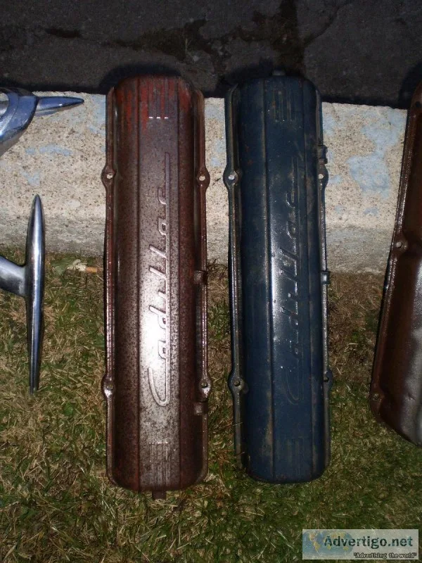 VINTAGE CADILLAC VALVE COVERS 1949-63 331 365 390 OEM SCRIPT HOT
