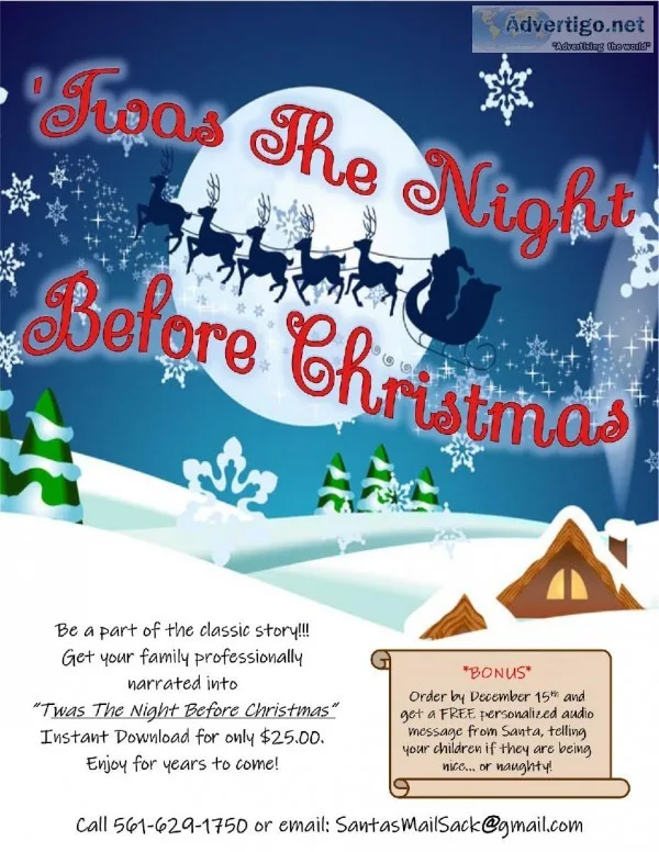 Twas The Night Before Christmas Personalized Story