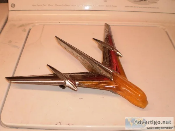 1955 PONTIAC HOOD ORNAMENT CAR MASCOT VINTAGE ART DECO INDIAN  H