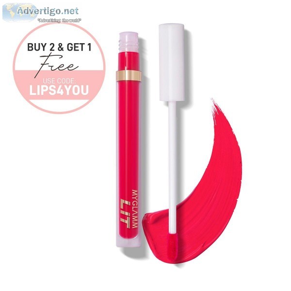 Buy LIT Liquid Matte Lipstick in Red Shade MyGlamm