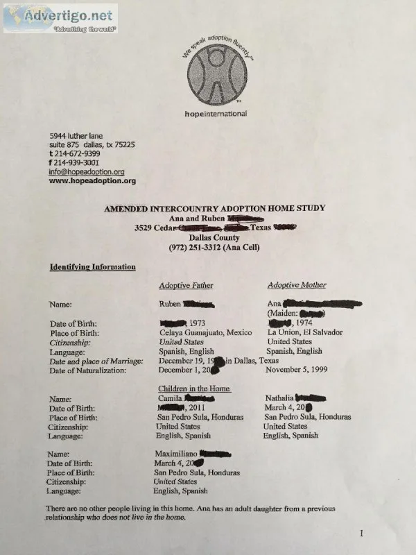 NYC RUSH APOSTILLE SERVICES FOR FOREIGN ADOPTIONS