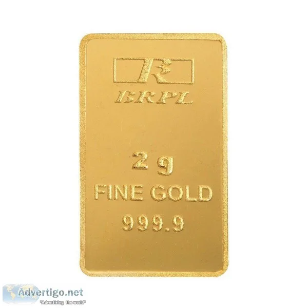 Bangalore Refinery 2 gm 24k (999.9) Yellow Gold Bar