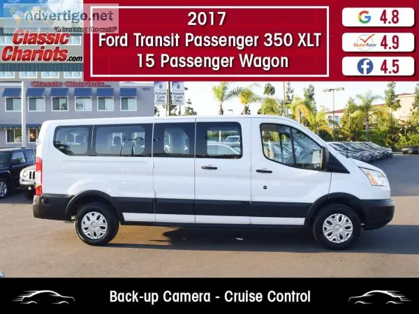 Used 2017 Ford Transit Passenger 350 XLT 15 Pass Wagon for Sale 