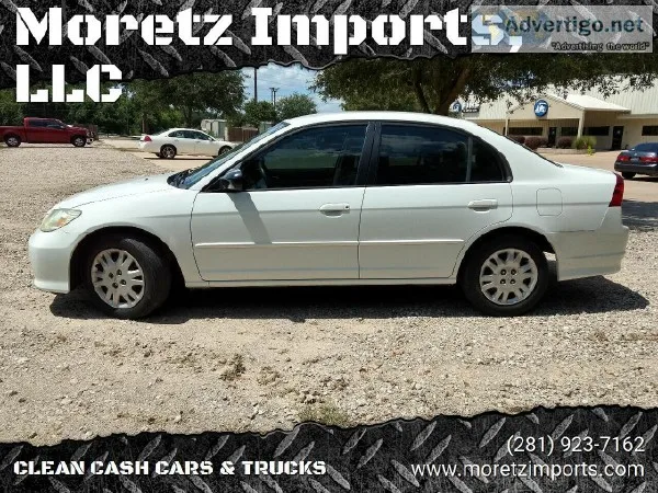 2004 Honda Civic LX Automatic Sedan in White  116K Miles  Warran